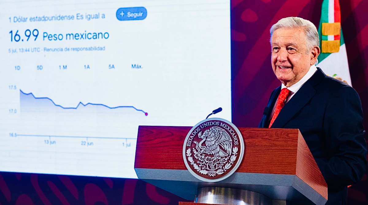 AMLO celebra que fortaleza del peso frente al dólar disminuye deuda ...